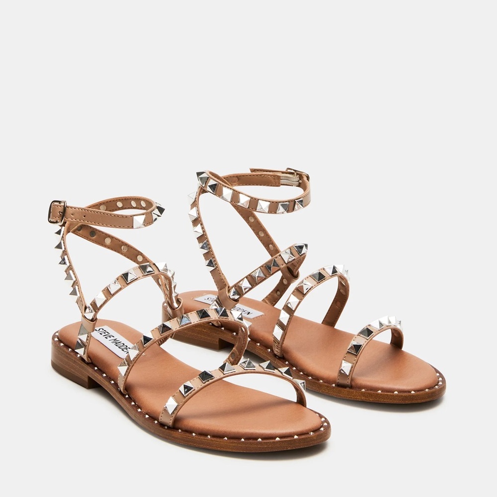 Steve Madden Travel Tan Studded Sandal